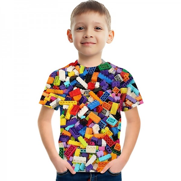 Kids Boys' T shirt Tee Short Sleeve Graphic 3D Print Kid Top Optical Illusion Daily Outdoor Active Streetwear Sports Summer Tee 3-12 Years Kids Boys' T shirt Tee Short Sleeve Graphic 3D Print Kid Top Optical Illusion Daily Outdoor Active Streetwear Sports Summer Tee 3-12 Years