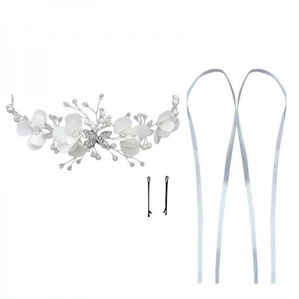 Girls' Cute Princess Wedding Headpiece White Flower Fashion Cute Headband Pearl Hair Dress for Girl Girls' Cute Princess Wedding Headpiece White Flower Fashion Cute Headband Pearl Hair Dress for Girl