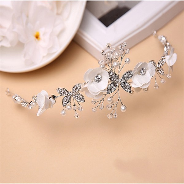 Girls' Cute Princess Wedding Headpiece White Flower Fashion Cute Headband Pearl Hair Dress for Girl Girls' Cute Princess Wedding Headpiece White Flower Fashion Cute Headband Pearl Hair Dress for Girl