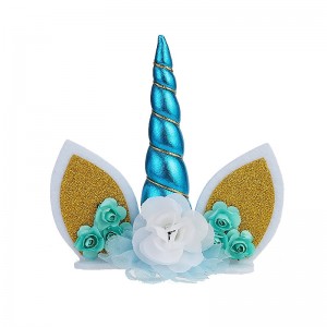 Kids Baby Girls&#039; New Unicorn Cake Decoration Unicorn Birthday Cake Decoration Baking Plug-In Dress Up Accessories