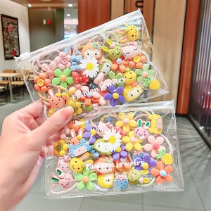 Kids / Toddler Girls&#039; Hair Rope Cartoon Ten-Piece Cute Hair Rope Double Ponytail Hair Tie Girls High Elastic Rubber Band Hair Accessories