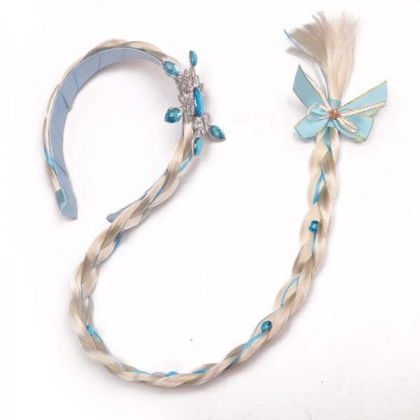Kids Baby Girls' New Children's Jewelry Ice And Snow Aisha Wig Princess Snowflake Long Hair Braid Romance Toy Cos Props Accessories Kids Baby Girls' New Children's Jewelry Ice And Snow Aisha Wig Princess Snowflake Long Hair Braid Romance Toy Cos Props Accessories