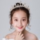 Kids Baby Girls' Crown Headdress Princess Girl Crown Crystal Headband Golden Frozen Aisha Girl Birthday Hair Accessory Kids Baby Girls' Crown Headdress Princess Girl Crown Crystal Headband Golden Frozen Aisha Girl Birthday Hair Accessory