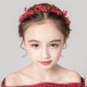 Kids Baby Girls' Headdress Red Flower Girl Dress Headdress Birthday Princess Braided Hair Accessories Girl Head Flower Show Headband Kids Baby Girls' Headdress Red Flower Girl Dress Headdress Birthday Princess Braided Hair Accessories Girl Head Flower Show Headband