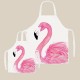 Mommy and Me Cute Flamingos Animal Print Apron Blushing Pink Casual Daily Family Photo Matching Outfits Mommy and Me Cute Flamingos Animal Print Apron Blushing Pink Casual Daily Family Photo Matching Outfits