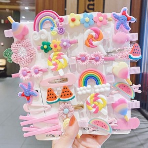 Kids‘ Cute Cartoon Hairpins Jewelry Princess Headdress Girls Little Girls Side Clip Bb Hairpin Baby Hair Accessories