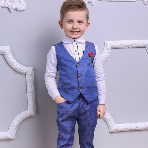 Boys Clothes Sets Kids Formal Suits Long Sleeve Shirts + Vest + Pants  3PCS Child Tuxedos Outfits
