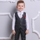 Boys Clothes Sets Kids Formal Suits Long Sleeve Shirts + Vest + Pants 3PCS Child Tuxedos Outfits Boys Clothes Sets Kids Formal Suits Long Sleeve Shirts + Vest + Pants 3PCS Child Tuxedos Outfits