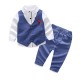 Boys Clothes Sets Kids Formal Suits Long Sleeve Shirts + Vest + Pants 3PCS Child Tuxedos Outfits Boys Clothes Sets Kids Formal Suits Long Sleeve Shirts + Vest + Pants 3PCS Child Tuxedos Outfits