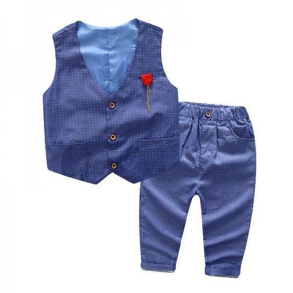 Boys Clothes Sets Kids Formal Suits Long Sleeve Shirts + Vest + Pants 3PCS Child Tuxedos Outfits Boys Clothes Sets Kids Formal Suits Long Sleeve Shirts + Vest + Pants 3PCS Child Tuxedos Outfits