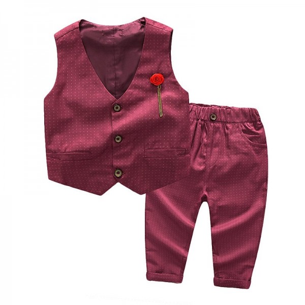 Boys Clothes Sets Kids Formal Suits Long Sleeve Shirts + Vest + Pants 3PCS Child Tuxedos Outfits Boys Clothes Sets Kids Formal Suits Long Sleeve Shirts + Vest + Pants 3PCS Child Tuxedos Outfits