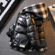 Boys Down Jacket Winter Coat Long Sleeve Outerwear Plaid Boys Waterproof Hooded Keep Warm Jacket  Daily Childrens Clothes
