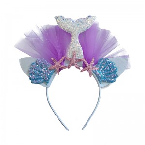 Kids Girls&#039; Sweet Party / Birthday Mermaid Tail Animal Polyester Hair Accessories / Headband Blue / Purple / Blushing Pink One-Size