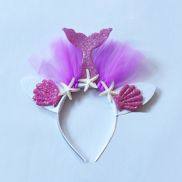 Kids Girls' Sweet Party / Birthday Mermaid Tail Animal Polyester Hair Accessories / Headband Blue / Purple / Blushing Pink One-Size Kids Girls' Sweet Party / Birthday Mermaid Tail Animal Polyester Hair Accessories / Headband Blue / Purple / Blushing Pink One-Size
