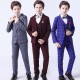 3 Pieces Kids Boys Blazer Vest Pants Party Set Formal Long Sleeve Blue Gray Red Plaid Bow Cotton Clothes Set Gentle Regular Suit 3 Pieces Kids Boys Blazer Vest Pants Party Set Formal Long Sleeve Blue Gray Red Plaid Bow Cotton Clothes Set Gentle Regular Suit