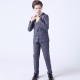 3 Pieces Kids Boys Blazer Vest Pants Party Set Formal Long Sleeve Blue Gray Red Plaid Bow Cotton Clothes Set Gentle Regular Suit 3 Pieces Kids Boys Blazer Vest Pants Party Set Formal Long Sleeve Blue Gray Red Plaid Bow Cotton Clothes Set Gentle Regular Suit