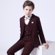 3 Pieces Kids Boys Blazer Vest Pants Party Set Formal Long Sleeve Blue Gray Red Plaid Bow Cotton Clothes Set Gentle Regular Suit 3 Pieces Kids Boys Blazer Vest Pants Party Set Formal Long Sleeve Blue Gray Red Plaid Bow Cotton Clothes Set Gentle Regular Suit
