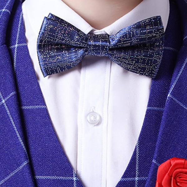 3 Pieces Kids Boys Blazer Vest Pants Party Set Formal Long Sleeve Blue Gray Red Plaid Bow Cotton Clothes Set Gentle Regular Suit 3 Pieces Kids Boys Blazer Vest Pants Party Set Formal Long Sleeve Blue Gray Red Plaid Bow Cotton Clothes Set Gentle Regular Suit