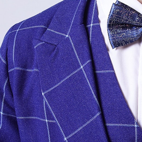 3 Pieces Kids Boys Blazer Vest Pants Party Set Formal Long Sleeve Blue Gray Red Plaid Bow Cotton Clothes Set Gentle Regular Suit 3 Pieces Kids Boys Blazer Vest Pants Party Set Formal Long Sleeve Blue Gray Red Plaid Bow Cotton Clothes Set Gentle Regular Suit