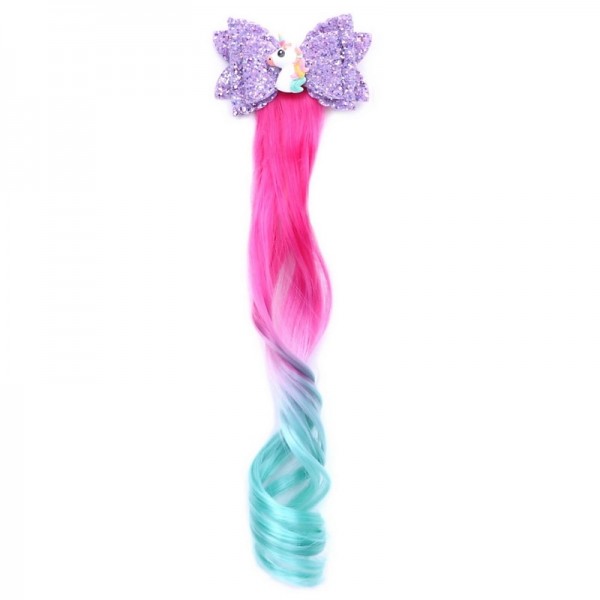 Kids Girls Unicorn Gradient Wig Bow Top Hairpin Baby Wings Princess Glitter Cute Hair Accessories Kids Girls Unicorn Gradient Wig Bow Top Hairpin Baby Wings Princess Glitter Cute Hair Accessories