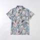 Dad and Son T shirt Tops Cotton Leaf Daily Print Light Blue Short Sleeve Mommy And Me Outfits Vacation Matching Outfits Dad and Son T shirt Tops Cotton Leaf Daily Print Light Blue Short Sleeve Mommy And Me Outfits Vacation Matching Outfits