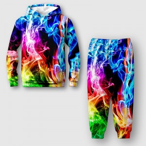 Kids Boys Hoodie &amp; Pants Hoodie Set Clothing Set 2 Pieces Long Sleeve Rainbow Gradient Ramp Print Street Sports Vacation Fashion Comfort Cool Daily 3-12 Years