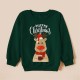 Family Sweatshirt Letter Deer Print Multicolor Long Sleeve Adorable Matching Outfits