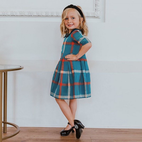 Mommy and Me Dresses Plaid Daily Green Cotton Dress Long Sleeve Asymmetrical Fall Dress Sweet Casual Matching Outfits Mommy and Me Dresses Plaid Daily Green Cotton Dress Long Sleeve Asymmetrical Fall Dress Sweet Casual Matching Outfits