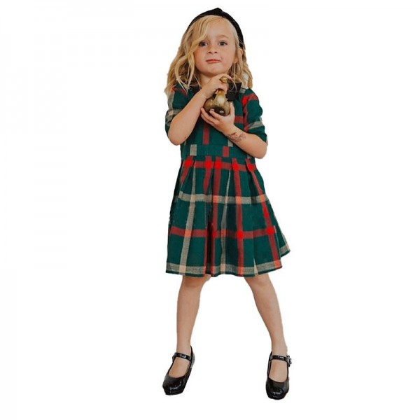 Mommy and Me Dresses Plaid Daily Green Cotton Dress Long Sleeve Asymmetrical Fall Dress Sweet Casual Matching Outfits Mommy and Me Dresses Plaid Daily Green Cotton Dress Long Sleeve Asymmetrical Fall Dress Sweet Casual Matching Outfits
