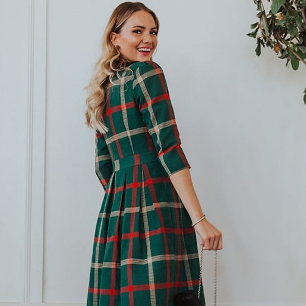 Mommy and Me Dresses Plaid Daily Green Cotton Dress Long Sleeve Asymmetrical Fall Dress Sweet Casual Matching Outfits Mommy and Me Dresses Plaid Daily Green Cotton Dress Long Sleeve Asymmetrical Fall Dress Sweet Casual Matching Outfits