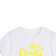 Family T shirt Tops Letter Santa Claus Street Print Black White Yellow Short Sleeve 3D Print Active Matching Outfits
