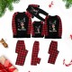 Family Pajamas Cotton Plaid Deer Home Black Dark Red Wine Long Sleeve Daily Matching Outfits Family Pajamas Cotton Plaid Deer Home Black Dark Red Wine Long Sleeve Daily Matching Outfits