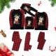 Family Pajamas Cotton Plaid Deer Home Black Dark Red Wine Long Sleeve Daily Matching Outfits Family Pajamas Cotton Plaid Deer Home Black Dark Red Wine Long Sleeve Daily Matching Outfits