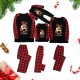 Family Pajamas Cotton Plaid Deer Home Black Dark Red Wine Long Sleeve Daily Matching Outfits Family Pajamas Cotton Plaid Deer Home Black Dark Red Wine Long Sleeve Daily Matching Outfits