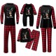 Family Pajamas Cotton Plaid Deer Home Black Dark Red Wine Long Sleeve Daily Matching Outfits Family Pajamas Cotton Plaid Deer Home Black Dark Red Wine Long Sleeve Daily Matching Outfits