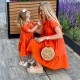 Mommy and Me Dresses Cotton Solid Color Daily Blue Orange Rose Red Short Sleeve Above Knee Mommy And Me Outfits Daily Matching Outfits Mommy and Me Dresses Cotton Solid Color Daily Blue Orange Rose Red Short Sleeve Above Knee Mommy And Me Outfits Daily Matching Outfits
