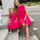 Mommy and Me Dresses Cotton Solid Color Daily Blue Orange Rose Red Short Sleeve Above Knee Mommy And Me Outfits Daily Matching Outfits Mommy and Me Dresses Cotton Solid Color Daily Blue Orange Rose Red Short Sleeve Above Knee Mommy And Me Outfits Daily Matching Outfits
