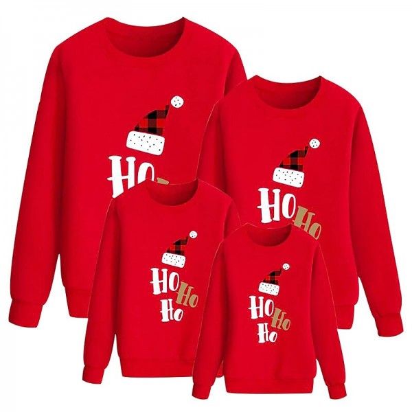 Family Tops Sweatshirt Cotton Letter Ugly Daily Black Red Long Sleeve Daily Matching Outfits Family Tops Sweatshirt Cotton Letter Ugly Daily Black Red Long Sleeve Daily Matching Outfits