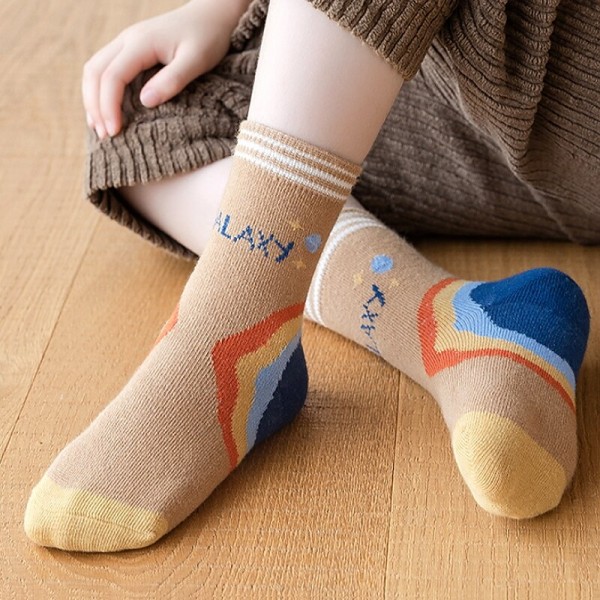 Kids Boys 5 Pairs Socks Multicolor Color Block Striped Fall Winter Sweet Daily Wear 3-12 Years Kids Boys 5 Pairs Socks Multicolor Color Block Striped Fall Winter Sweet Daily Wear 3-12 Years