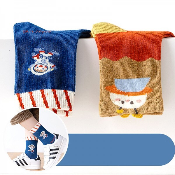 Kids Boys 5 Pairs Socks Multicolor Color Block Striped Fall Winter Sweet Daily Wear 3-12 Years Kids Boys 5 Pairs Socks Multicolor Color Block Striped Fall Winter Sweet Daily Wear 3-12 Years