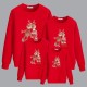 Family Sweatshirt Cotton Deer Home Black Red Long Sleeve Mommy And Me Outfits Daily Matching Outfits