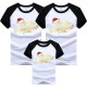 Family T shirt Cotton Letter Casual Black Red Blue Short Sleeve Daily Matching Outfits