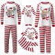 Family Pajamas Cotton Letter Striped Home White Long Sleeve Mommy And Me Outfits Daily Matching Outfits