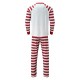 Family Pajamas Cotton Letter Striped Home White Long Sleeve Mommy And Me Outfits Daily Matching Outfits