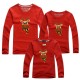 Family T shirt Cotton Deer Black White Red Long Sleeve Mommy And Me Outfits Daily Matching Outfits