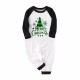 Pajamas Family Plaid Letter Home White Green Long Sleeve Basic Matching Outfits Pajamas Family Plaid Letter Home White Green Long Sleeve Basic Matching Outfits