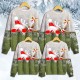 Family Ugly Christmas Sweatshirt Pullover Santa Claus Elk Casual Crewneck Green Black Blue Long Sleeve Adorable Matching Outfits Family Ugly Christmas Sweatshirt Pullover Santa Claus Elk Casual Crewneck Green Black Blue Long Sleeve Adorable Matching Outfits