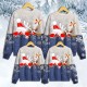 Family Ugly Christmas Sweatshirt Pullover Santa Claus Elk Casual Crewneck Green Black Blue Long Sleeve Adorable Matching Outfits Family Ugly Christmas Sweatshirt Pullover Santa Claus Elk Casual Crewneck Green Black Blue Long Sleeve Adorable Matching Outfits