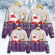 Family Ugly Christmas Sweatshirt Pullover Santa Claus Elk Casual Crewneck Green Black Blue Long Sleeve Adorable Matching Outfits Family Ugly Christmas Sweatshirt Pullover Santa Claus Elk Casual Crewneck Green Black Blue Long Sleeve Adorable Matching Outfits