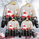Family Ugly Christmas Sweatshirt Pullover Santa Claus Elk Casual Crewneck Green Black Blue Long Sleeve Adorable Matching Outfits Family Ugly Christmas Sweatshirt Pullover Santa Claus Elk Casual Crewneck Green Black Blue Long Sleeve Adorable Matching Outfits